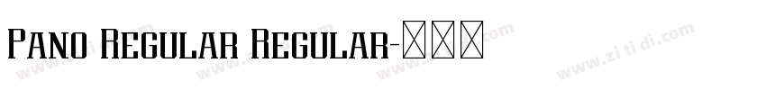 Pano Regular Regular字体转换